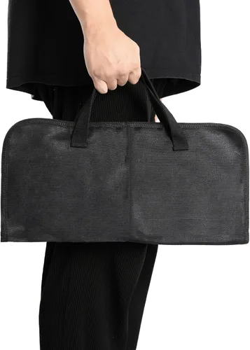 Miniatura 5 de Kaaltisy Bolsa para cuchillos de lona encerada de 16 onzas con forro de tela profesional anticortes, portátil con 4 ranuras para almacenamiento