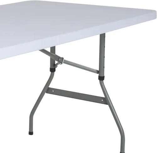 Miniatura 6 de Flash Furniture Kathryn Mesa plegable de plástico blanco granito ajustable de 4.93 pies de altura