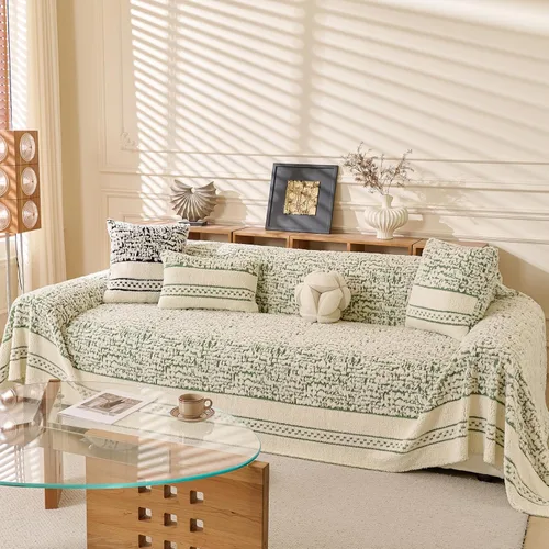 Miniatura 85 de ROOMLIFE Manta Funda Azteca Bohemia para Sofá, Decoración del Hogar Estilo Granja, Fundas de Sofá para Loveseat, Sofás de 2/3 Cojines, Apta