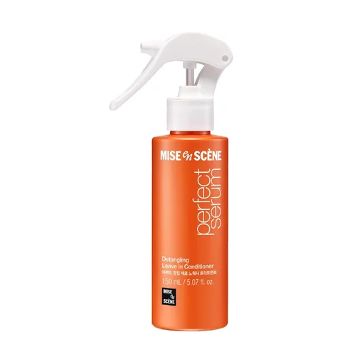 Mise En Scene Perfect Serum Hair Mist | Tratamiento no graso sin lavado para desenredar | Aceite de argán marroquí dorado | Nutritivo, brillo | Sin