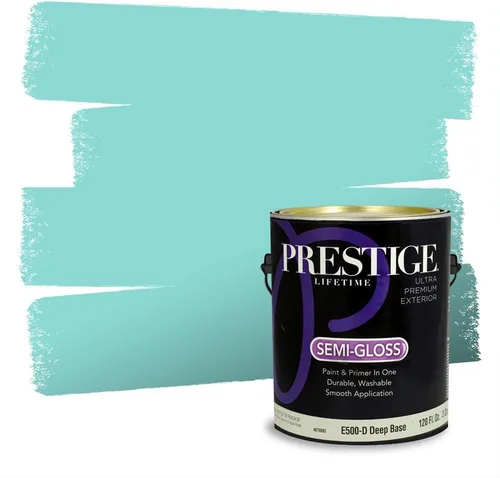 Miniatura 608 de Pintura Exterior + imprimación PRESTIGE, todo-en-uno, 1 galón, acabado mate, color comparable al Valspar* Royal Gray* VS151-Gris real