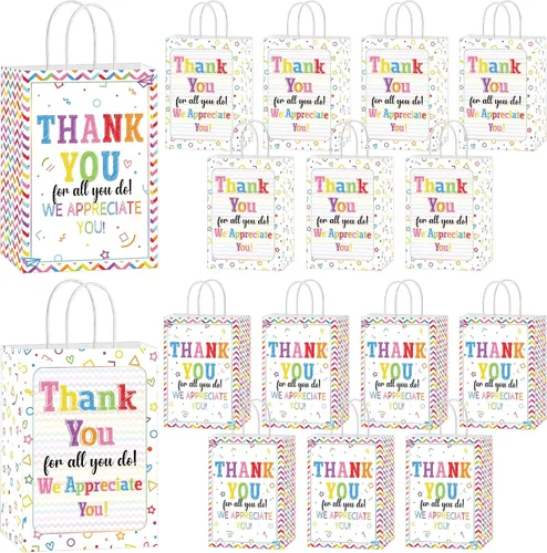 Bolsas de regalo de agradecimiento para empleados: 16 piezas geniales regalos de agradecimiento para empleados, pequeñas bolsas de regalo de