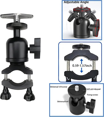 Miniatura 6 de Soporte de bicicleta para Mini 4 Pro/DJI Neo RC2 Soporte de manillar de bicicleta compatible con DJI Mini 3 Pro/Air 2s/Mavic 3 Drone Bike Aluminu