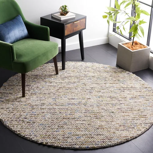 Miniatura 64 de SAFAVIEH Natura Collection - Alfombra decorativa, 2 x 3 pies, color beige, mezcla de lana hecha a mano, diseño texturizado, ideal para pasillo