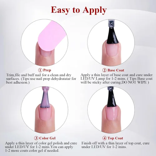 Miniatura 7 de Ozzeal Esmalte de uñas en gel, 1 unidad de 0.5 onzas líquidas, color gris claro, para otoño e invierno, secado con LED, UV, esmalte de uñas de gel