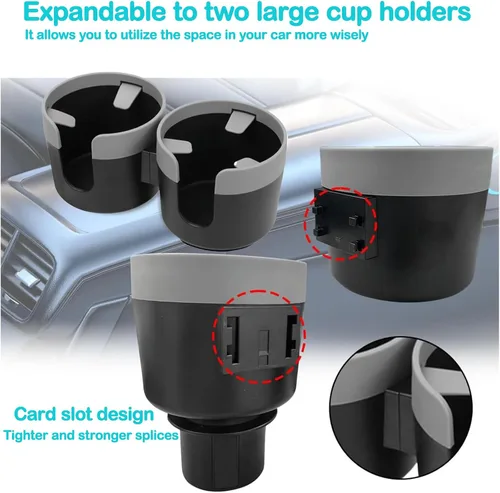 Miniatura 3 de Soporte para tazas de agua, expansores 2 en 1, para almacenamiento de bebidas, estuche expansor de almacenamiento para autos, camiones, automóviles