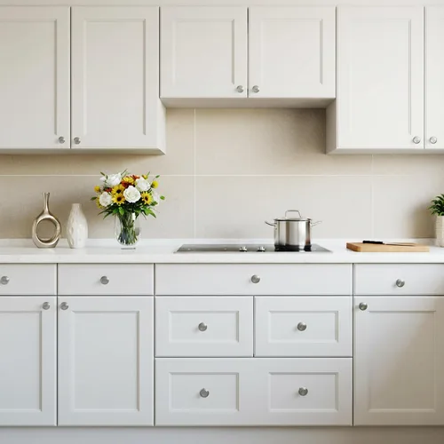 Miniatura 4 de Paquete de 30 pomos de gabinete de cocina, manijas plateadas cepilladas, pomos de cajón para cajón de puerta de armario con tornillos largos y cortos