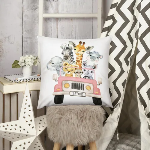 Miniatura 3 de HawSkgFub Funda de almohada decorativa para bebé, niño y niña, con diseño de animales de safari, funda de cojín de cebra, elefante de selva, Safari3
