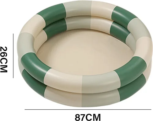 Piscina inflable para bebé, piscina inflable retro para bebé, piscina familiar bonita y gruesa de agua (rayas verdes)