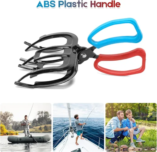 Miniatura 3 de Fish Claw Gripper, Fishing Pliers Gripper, Claw Fish Gripper, Metal Fish Control Clamp Tong Tackle Tool, Multi-Functional Lightweight Non-Slip Fish
