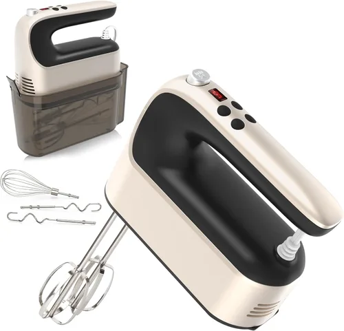 Miniatura 21 de Yomelo Batidora de mano digital de 9 velocidades, potente motor de CC de 400 W, batidora de mano eléctrica de mano con estuche de almacenamiento a