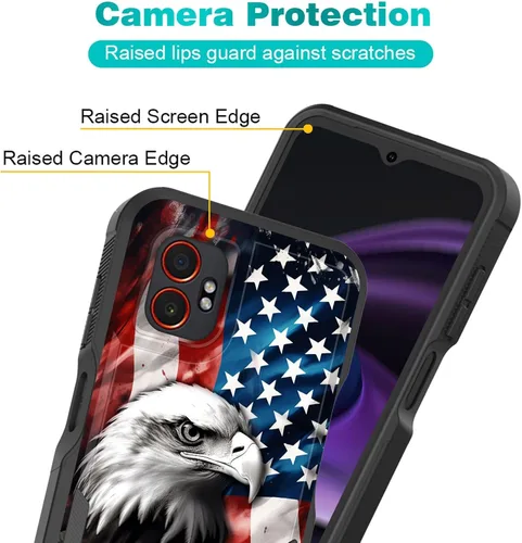 Miniatura 4 de Funda para Galaxy XCover 7 Pro, doble capa híbrida resistente resistente a prueba de golpes de policarbonato duro + funda protectora de silicona