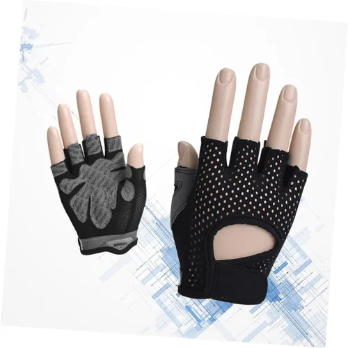 Miniatura 9 de Women Sports Half Finger Training Gloves with Anti-Slip Silicone Palm Breathable Sweat-Absorbing Fitness Gloves for Weightlifting and Dumbbell