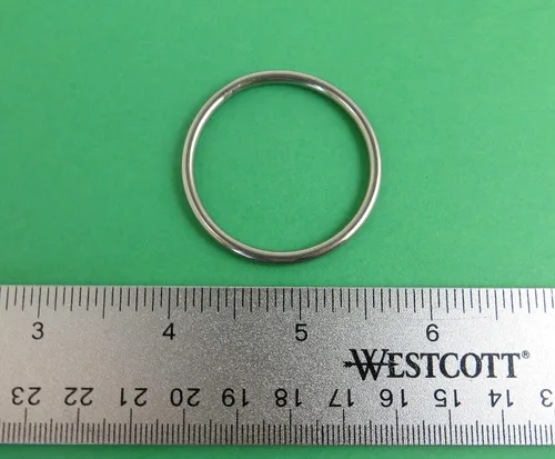 Miniatura 3 de US Stainless 10 piezas de acero inoxidable 316 anillo redondo soldado 1/8 pulgadas x 1 3/8 pulgadas (0.118 in x 1.378 in ID) grado marino