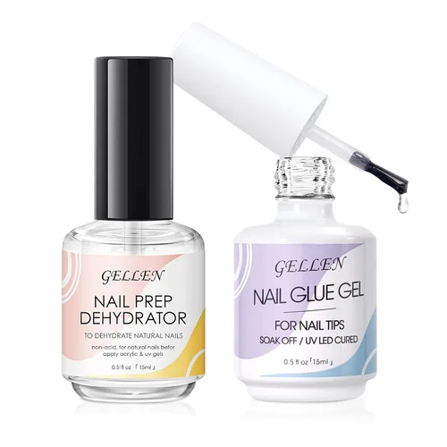 Miniatura 15 de GELLEN - Juego de capa base y capa superior de gel para uñas, 2 piezas de 18 ml, capa superior y base de gel de uñas de alta calidad, no necesita