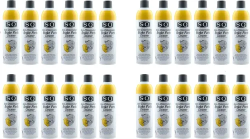 SQ Limpiador de frenos sin cloro, paquete de 24, 14.5 oz por lata. Restricciones estatales Aplicar en CA, CO, CT, DE, MD, MI, OH, NH, NY, RI y