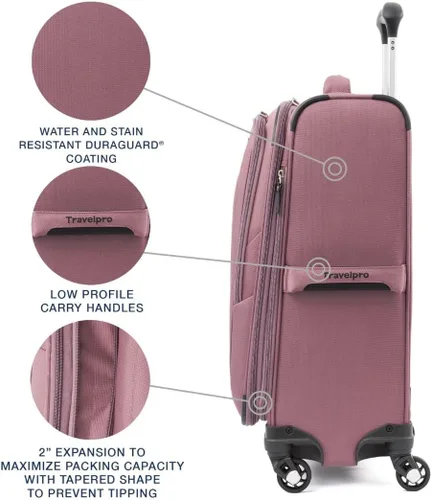 Miniatura 170 de Travelpro Maxlite 5 - Juego de 2 piezas de equipaje de mano de tela, expandibles con 4 ruedas giratorias, bolso blando para debajo del asiento, Negro