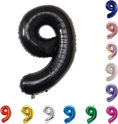 Miniatura 181 de YPSelected Globo grande de 32 pulgadas de helio con números 0-9 de papel de aluminio azul para cumpleaños, bodas y fiestas (Azul, 3)