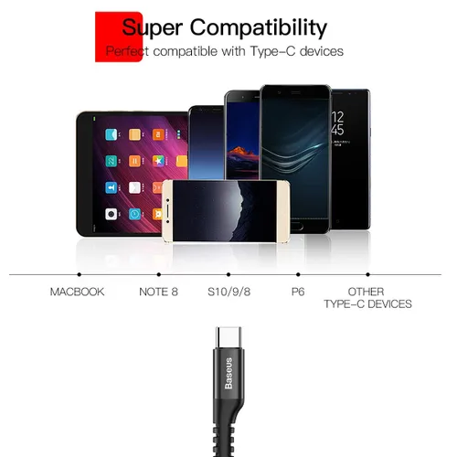 Miniatura 5 de Baseus Cable USB tipo C para automóvil, cable retráctil (3 pies) rizado USB A a USB-C, cable de carga rápida compatible con Samsung Galaxy S10 S9 S8