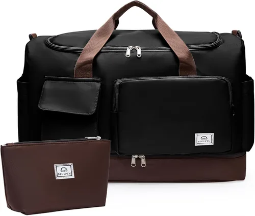 Miniatura 328 de Pequeña bolsa de gimnasio para mujer, bolsa de viaje con compartimento para zapatos