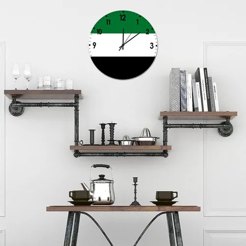 Miniatura 813 de Cheyan Reloj de pared con bandera de Canadá de 12 pulgadas, silencioso, sin tictac, de PVC, funciona con pilas, reloj redondo decorativo, regalo