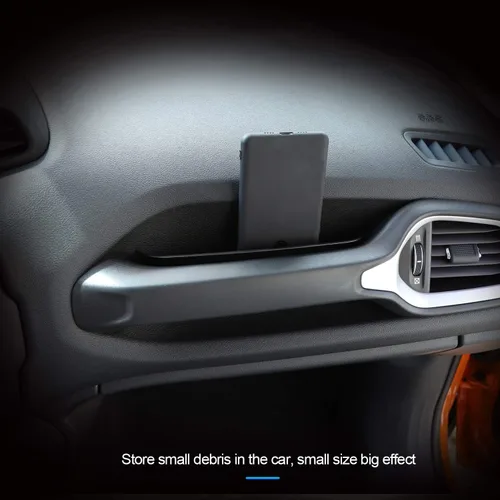 Miniatura 4 de JeCar Bandeja de almacenamiento con asa de agarre para Jeep Renegade, organizador de almacenamiento para Jeep Renegade 2015-2023