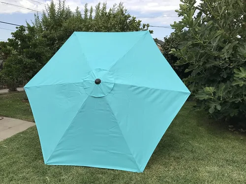 Miniatura 2 de BELLRINO DECOR - Cubierta de toldo para sombrilla de patio de 7.5 pies con 6 varillas de repuesto, fuerte y gruesa (solo toldo), color azul pavo real