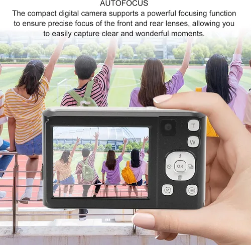 Miniatura 2 de Cámara digital de 48 MP, 4K, zoom digital de 16x, pantalla, ligera, antivibración para vlogging, selfies con pantalla de 2.8 pulgadas, función