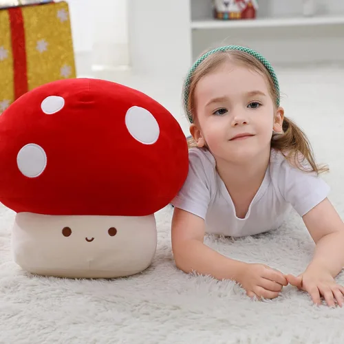 Miniatura 9 de WeBingo Almohada de felpa de hongo, 12 pulgadas, bonita decoración de hongos grandes, peluches de animales de peluche para niñas, niños y adultos