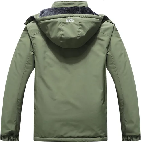 Miniatura 2 de Pooluly - Chaqueta impermeable de invierno, esquí, snowboard, para hombre, con capucha, rompevientos.