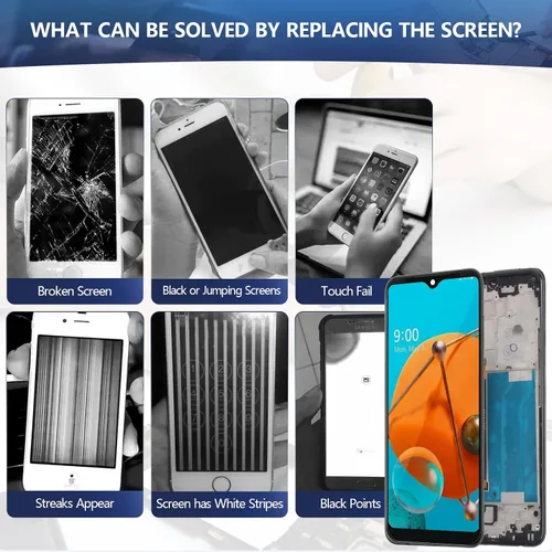 Miniatura 2 de Pantalla para LG K51 reemplazo táctil digitalizador para LG K51 LCD K500 K500UM K500KM K500MM LMK500MM LMK500MM LCD Panel de reemplazo con kit