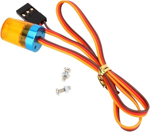 Miniatura 2 de LED Strobing Luz intermitente giratoria 0.354x0.591 in Lámpara para RC Modelo Policía Bomberos Ambulancia Coche Camión Iluminación (amarillo)