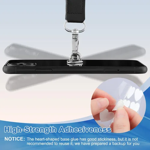 Miniatura 6 de Moxweyeni 8 piezas de anillo adhesivo para dedos de teléfono celular, soporte de agarre de dedo de metal para teléfono, anillo de bucle de agarre