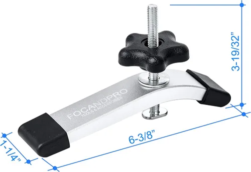 Miniatura 3 de T-Track Abrazaderas de sujeción, 6-3/8 pulgadas de largo x 1-1/4 pulgadas de ancho - carpintería y abrazaderas - anodizado con chorro de arena fina