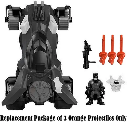 Miniatura 2 de Repuesto de 3 proyectiles naranjas para Fisher-Price Imaginext DC Super Friends Batmobile Playset - DHT64