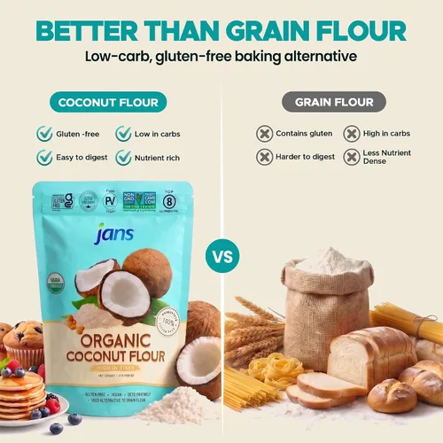 Miniatura 31 de Jans Harina de yuca, 2 libras, sustituto de harina multiusos sin gluten, harina para hornear sin cereales sin OMG, apta para paleo y AIP, harina