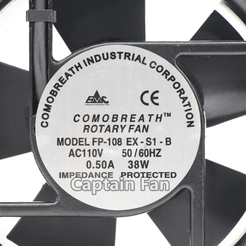 Miniatura 5 de Commonwealth FP-108EX-S1-B - Ventilador de carcasa de 5.906 x 5.906 in, 38 W, 3100 RPM, CA 110 V, compatible con escritorio
