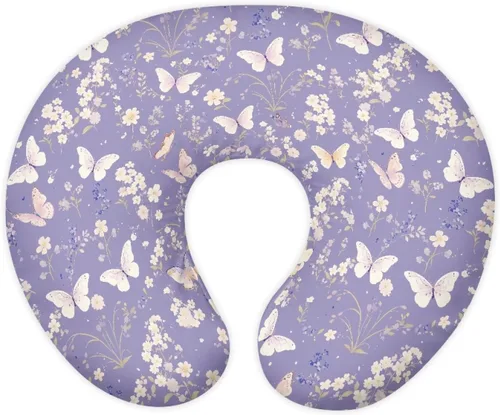 Funda de almohada de lactancia para recién nacido, neutra, en forma de media luna, fundas de almohada de lactancia materna de repuesto, patrón de