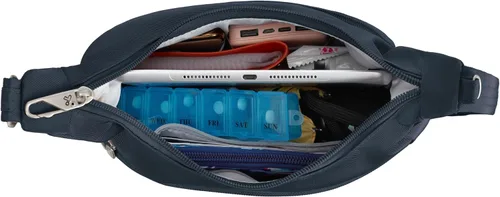 Miniatura 8 de Travelon Bolsa bandolera clásica antirrobo esencial, color negro