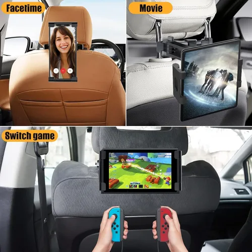 Miniatura 7 de najiaxiaowu Soportes para Tabletas PC Paquete de 2 Soporte para Tableta para Coche, Soporte para Reposacabezas de iPad para iPad/Teléfonos