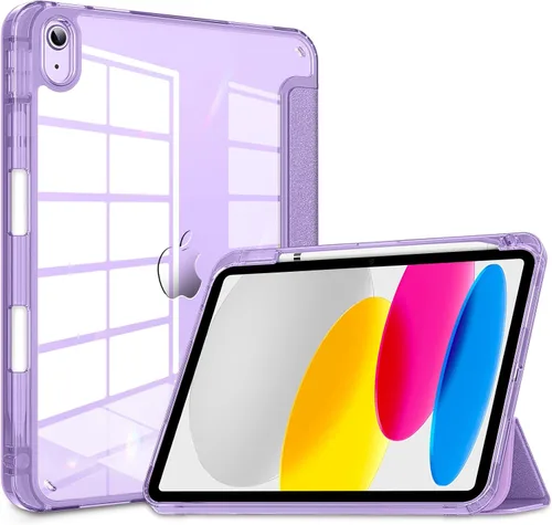 Miniatura 9 de VIKESI - Funda para iPad (A16) 11 pulgadas 2025 y iPad 10ª generación 10.9 pulgadas 2022, con parte trasera transparente y marco de TPU a prueba