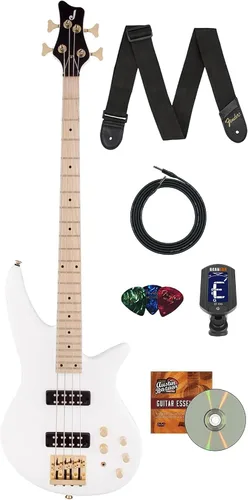 Miniatura 13 de Jackson Concert Bass CBXNT DX IV Guitarra Bajo - Paquete Negro Brillante con Cable, Correa de Guitarra, Afinador, Púas y DVD Instructivo de Austin