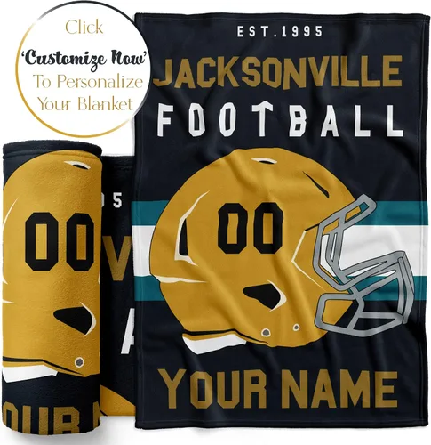 Miniatura 69 de Manta personalizada para fanáticos del fútbol americano – Se envía al día siguiente – Hecha en Estados Unidos – Manta de vellón personalizada