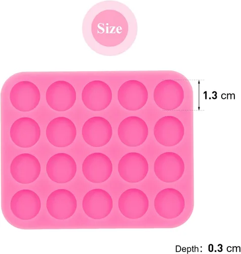 Miniatura 2 de Mini moldes redondos de silicona para aretes de oreja, molde de resina diminuta, muchos círculos, moldes de silicona, molde epoxi para aretes