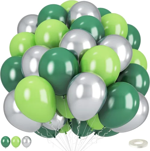 Miniatura 16 de Globos azul marino y dorados, 50 piezas de globos de confeti azul marino perla doble relleno blanco arena metálico cromado dorado de 12 pulgadas