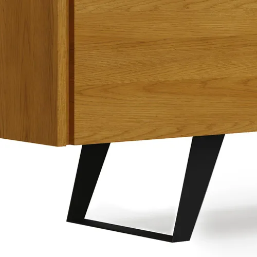 Miniatura 9 de SIMPLIHOME Lowry Soporte de TV – Consola de madera maciza de mango de 72 pulgadas de ancho en roble, moderno centro de entretenimiento industrial