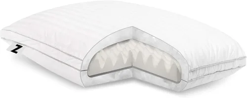 Miniatura 2 de Malouf Convolution - Almohada de microfibra gelificada con espuma viscoelástica contorneada, alternativa al plumón, tamaño Queen