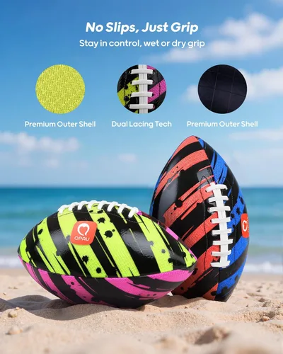 Miniatura 2 de QPAU Balón de Fútbol Impermeable, Paquete de 2 de 10 Pulgadas Juegos al Aire Libre para Adultos y Niños, Divertidos Juguetes de Piscina y Accesorios