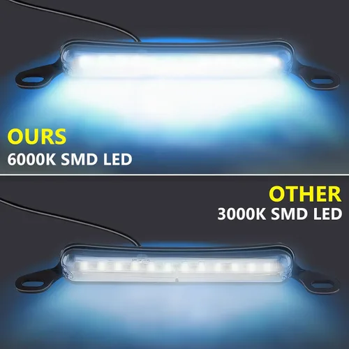 Miniatura 4 de Luces LED de matrícula de 12 V CC, luz universal de matrícula, conjunto de lámpara de matrícula impermeable, luz LED de placa de repuesto