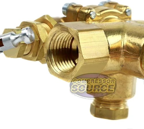 Miniatura 6 de Compresor de aire Piloto válvula de retención descargador combinación descarga de gas 95-125 1/2" FPT TOP INLET X 1/2" MNPT SALIDA PARA COMPRESORES